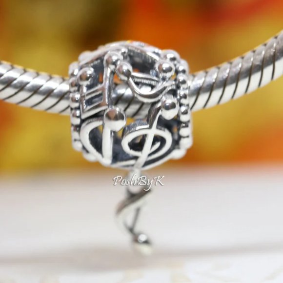 PANDORA Openwork Music Notes Charm 798779C00 - Picture 1 of 3
